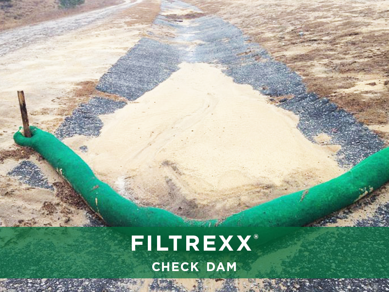 Filtrexx Check Dam Solutions, Slow and Interrupt Stormwater Runoff with