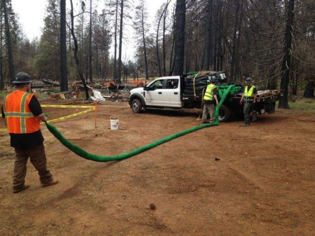 Filtrexx SiltSoxx Fire Remediation at Camp Fire