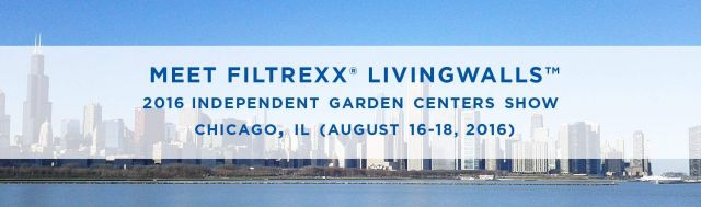 Filtrexx LivingWalls exhibits at 2016 Independent Garden Centers Show 